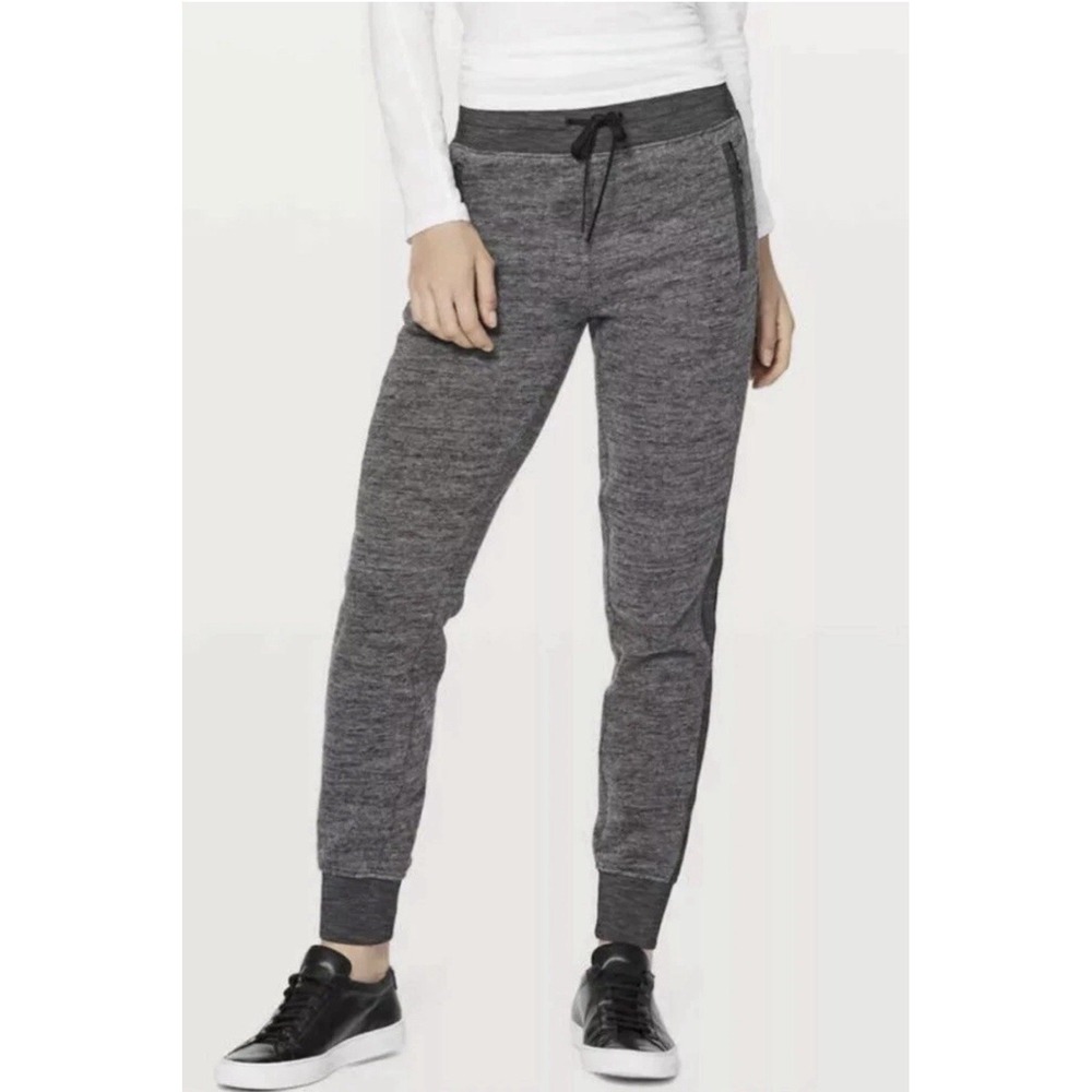 Lululemon Get Going Jogger Cotton Fleece Luxtreme Sweatpants Heathered Gray Sz 2